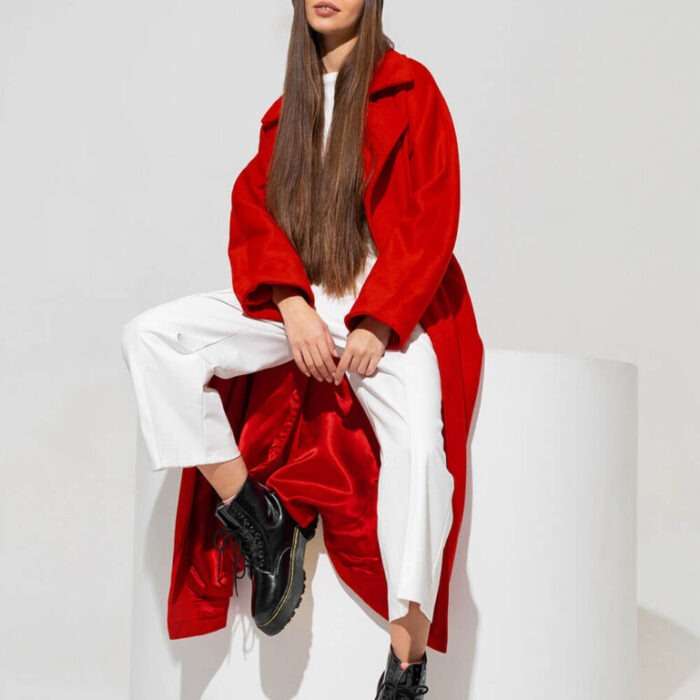 Topshop coat in red
